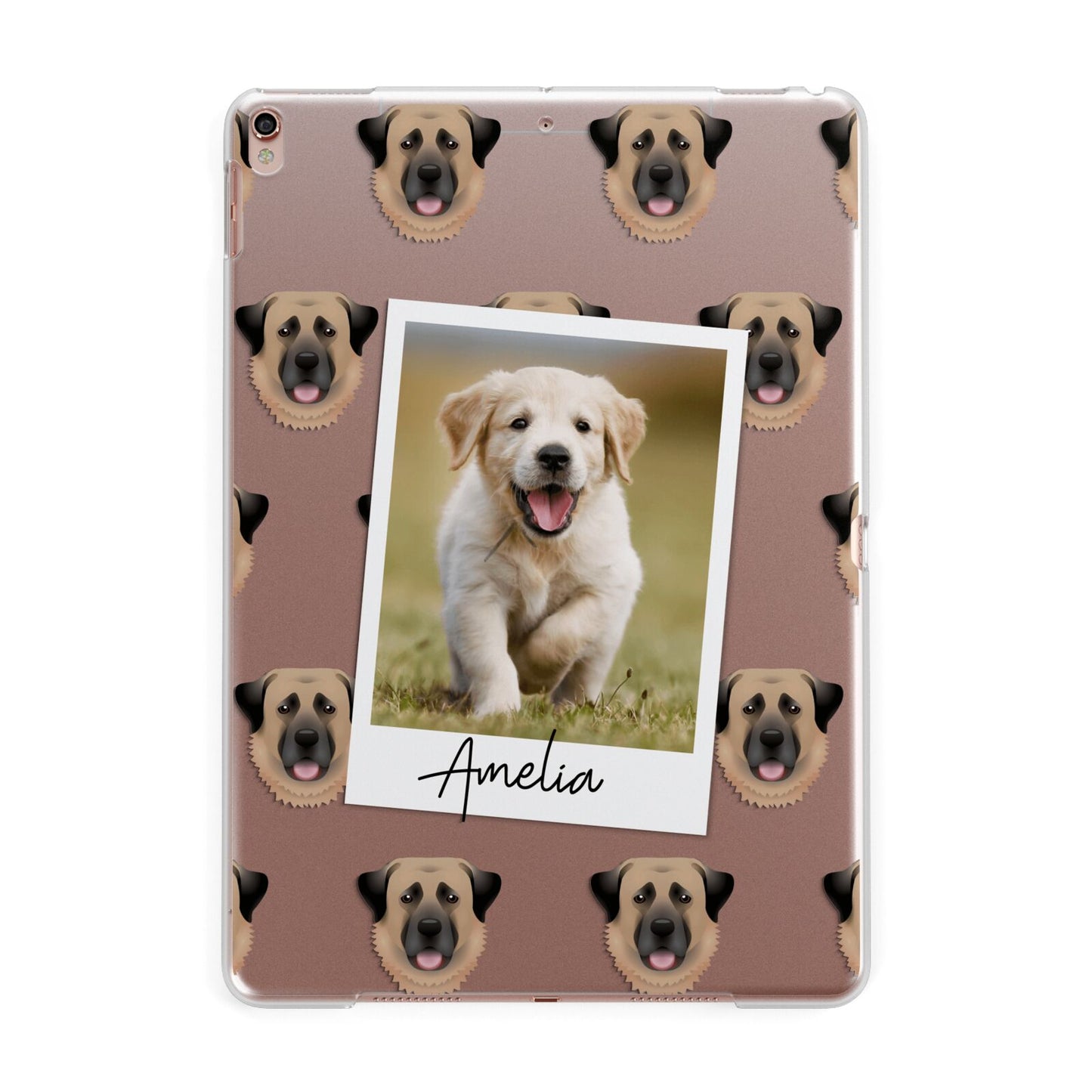 Personalised Dog Photo Apple iPad Rose Gold Case