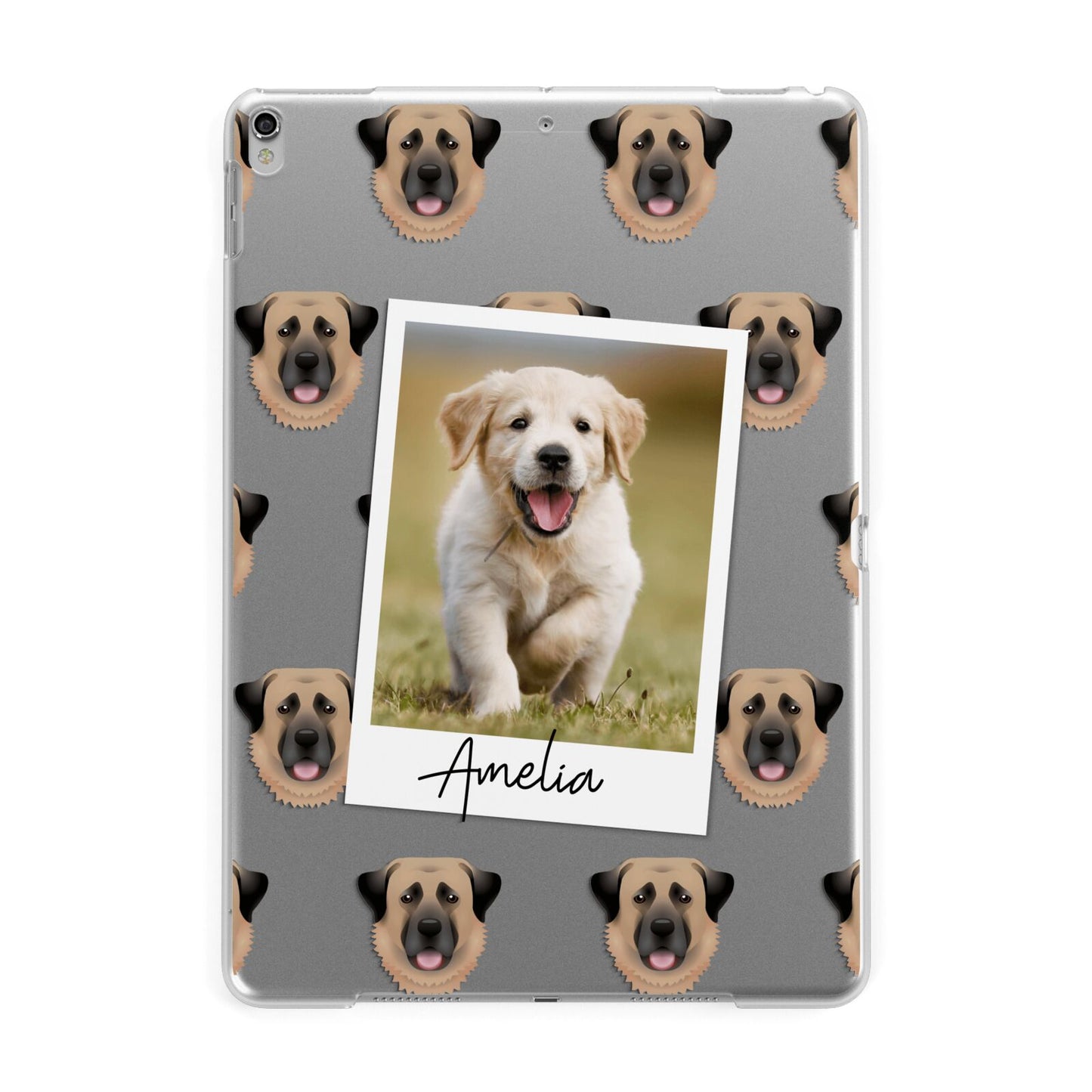 Personalised Dog Photo Apple iPad Silver Case