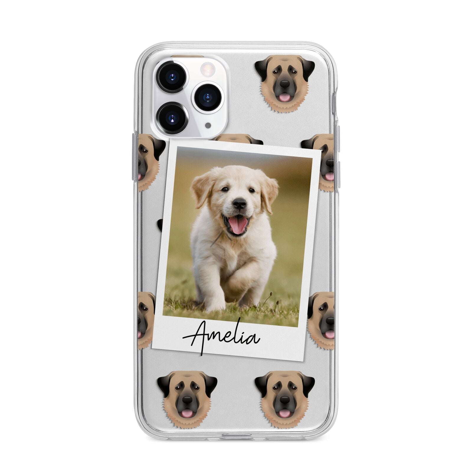 Personalised Dog Photo Apple iPhone 11 Pro Max in Silver with Bumper Case
