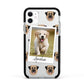 Personalised Dog Photo Apple iPhone 11 in White with Black Impact Case