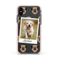 Personalised Dog Photo Apple iPhone Xs Impact Case Pink Edge on Black Phone