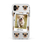 Personalised Dog Photo Apple iPhone Xs Max Impact Case White Edge on Silver Phone