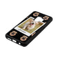 Personalised Dog Photo Black Saffiano Leather Samsung S9 Case Side Angle