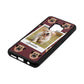 Personalised Dog Photo Rose Brown Saffiano Leather Samsung S9 Case Side Angle