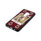Personalised Dog Photo Wine Red Saffiano Leather Samsung S9 Plus Case Side Angle