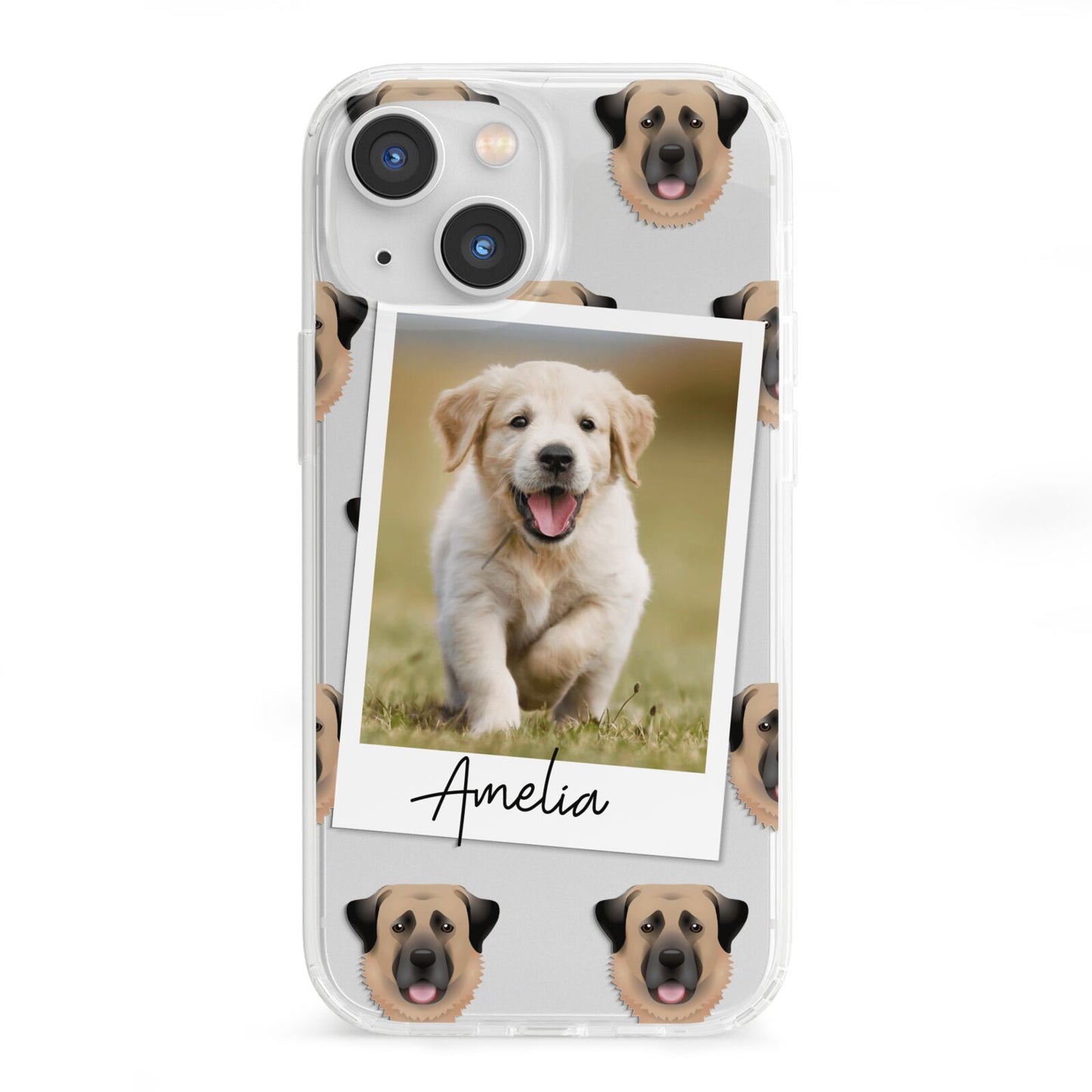 Personalised Dog Photo iPhone 13 Mini Clear Bumper Case