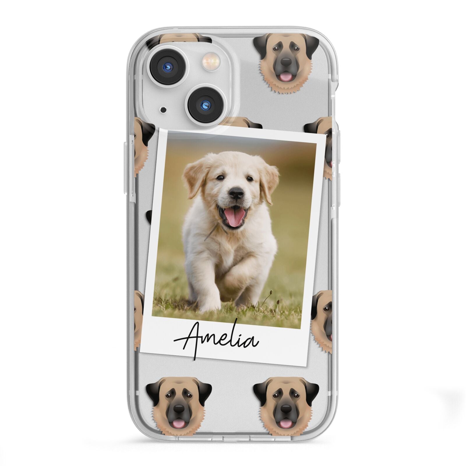 Personalised Dog Photo iPhone 13 Mini TPU Impact Case with White Edges
