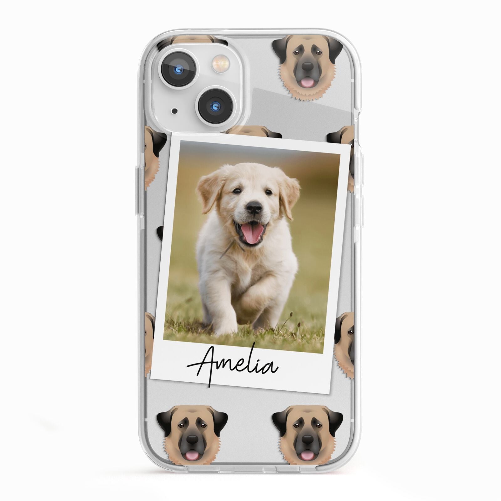 Personalised Dog Photo iPhone 13 TPU Impact Case with White Edges