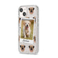 Personalised Dog Photo iPhone 14 Glitter Tough Case Starlight Angled Image