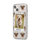 Personalised Dog Photo iPhone 14 Plus Glitter Tough Case Starlight Angled Image