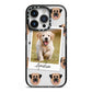 Personalised Dog Photo iPhone 14 Pro Black Impact Case on Silver phone