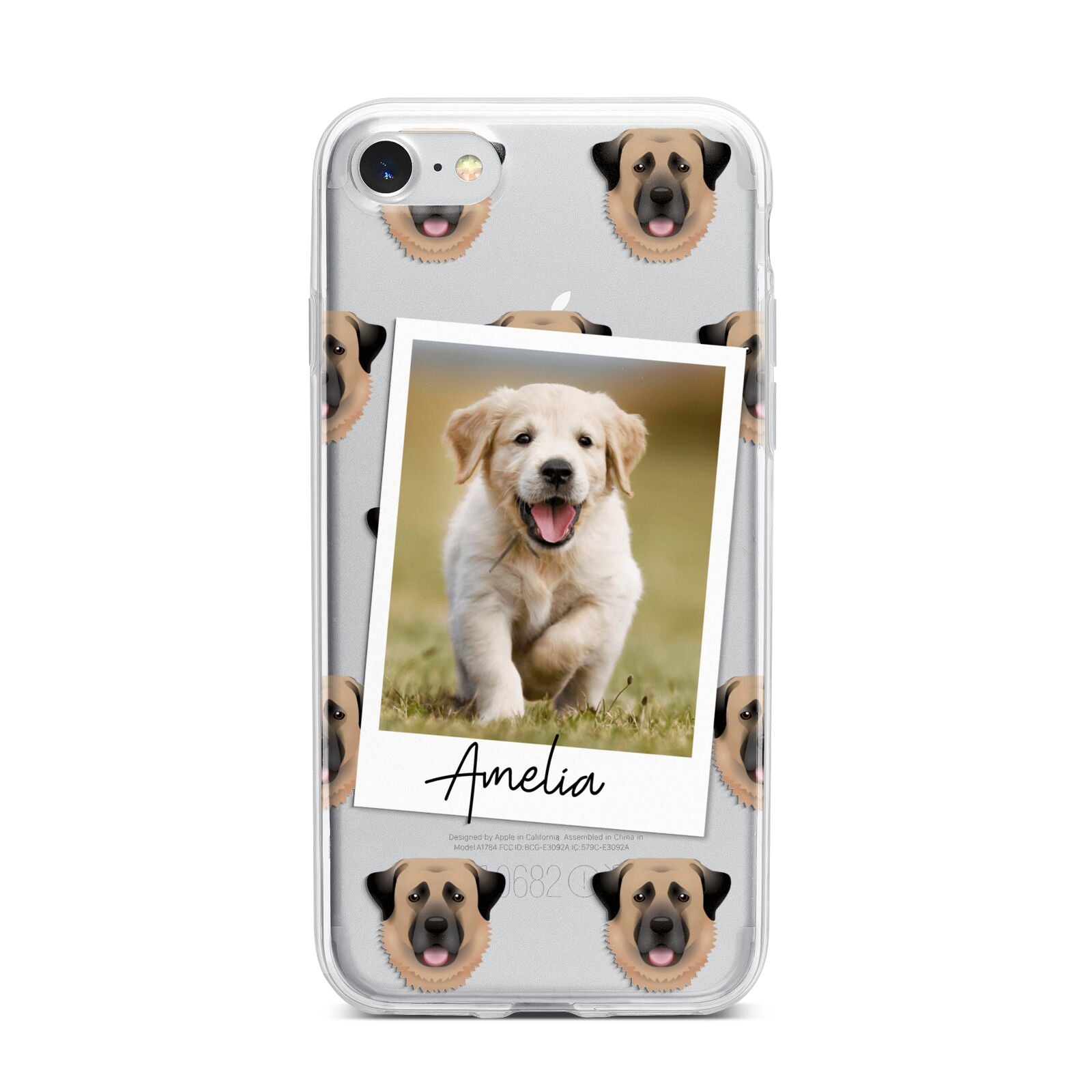 Personalised Dog Photo iPhone 7 Bumper Case on Silver iPhone