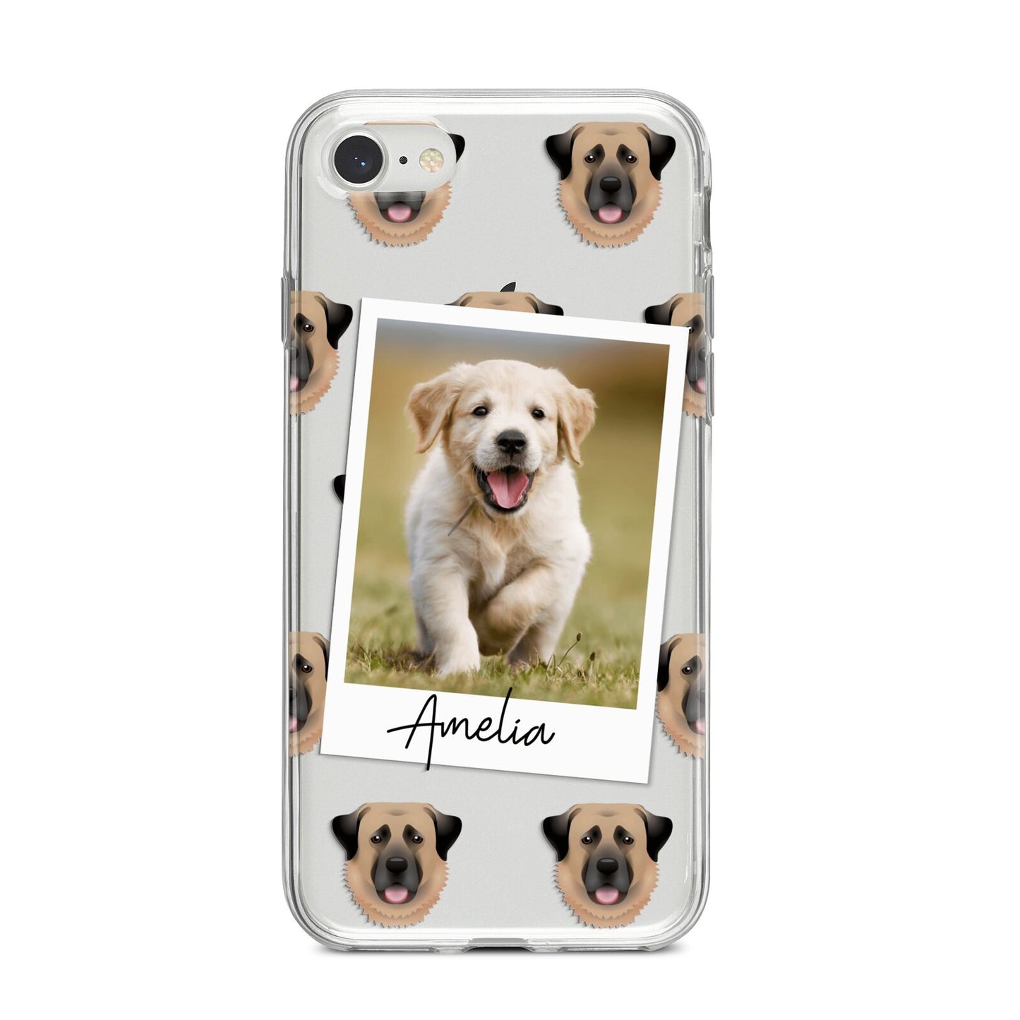 Personalised Dog Photo iPhone 8 Bumper Case on Silver iPhone