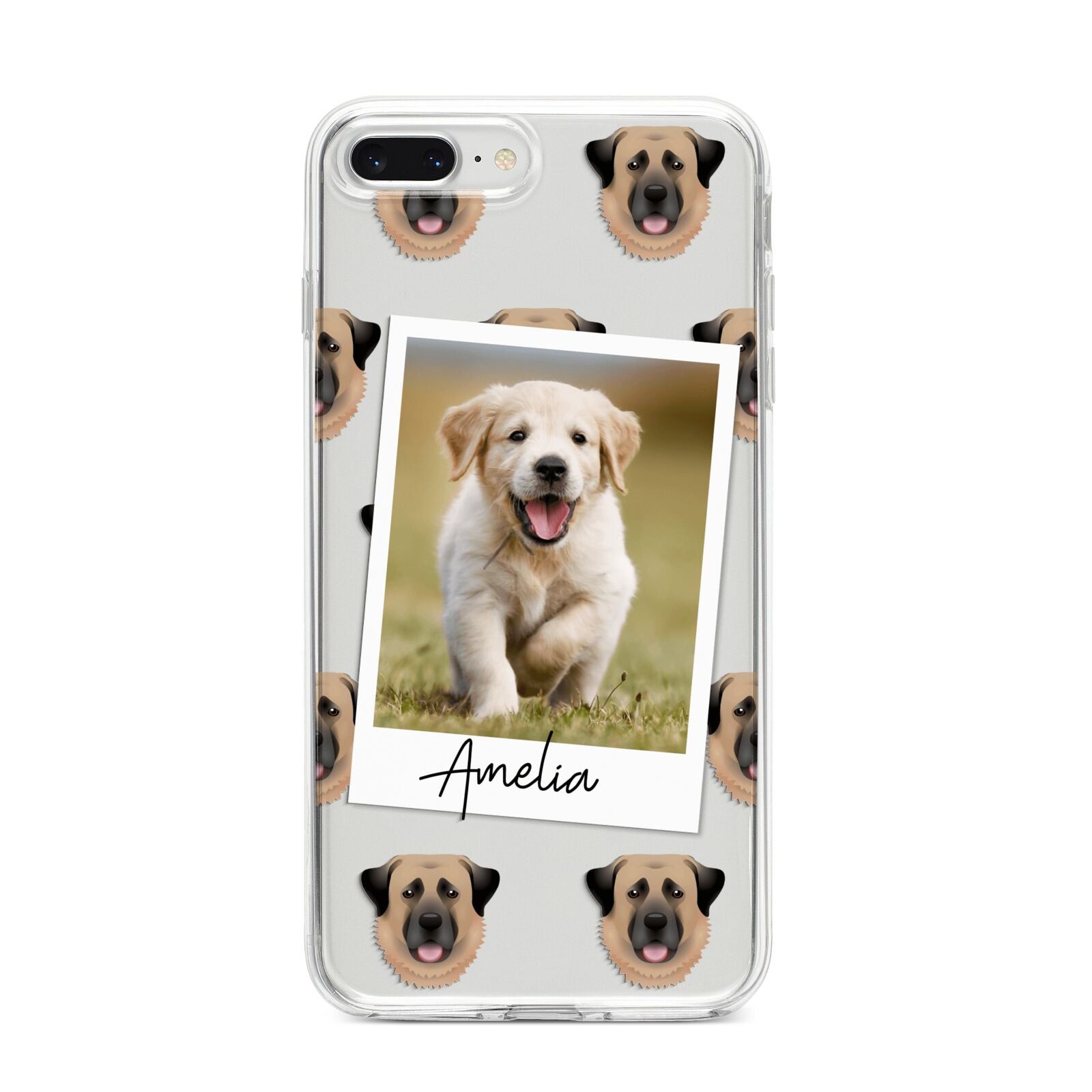 Personalised Dog Photo iPhone 8 Plus Bumper Case on Silver iPhone