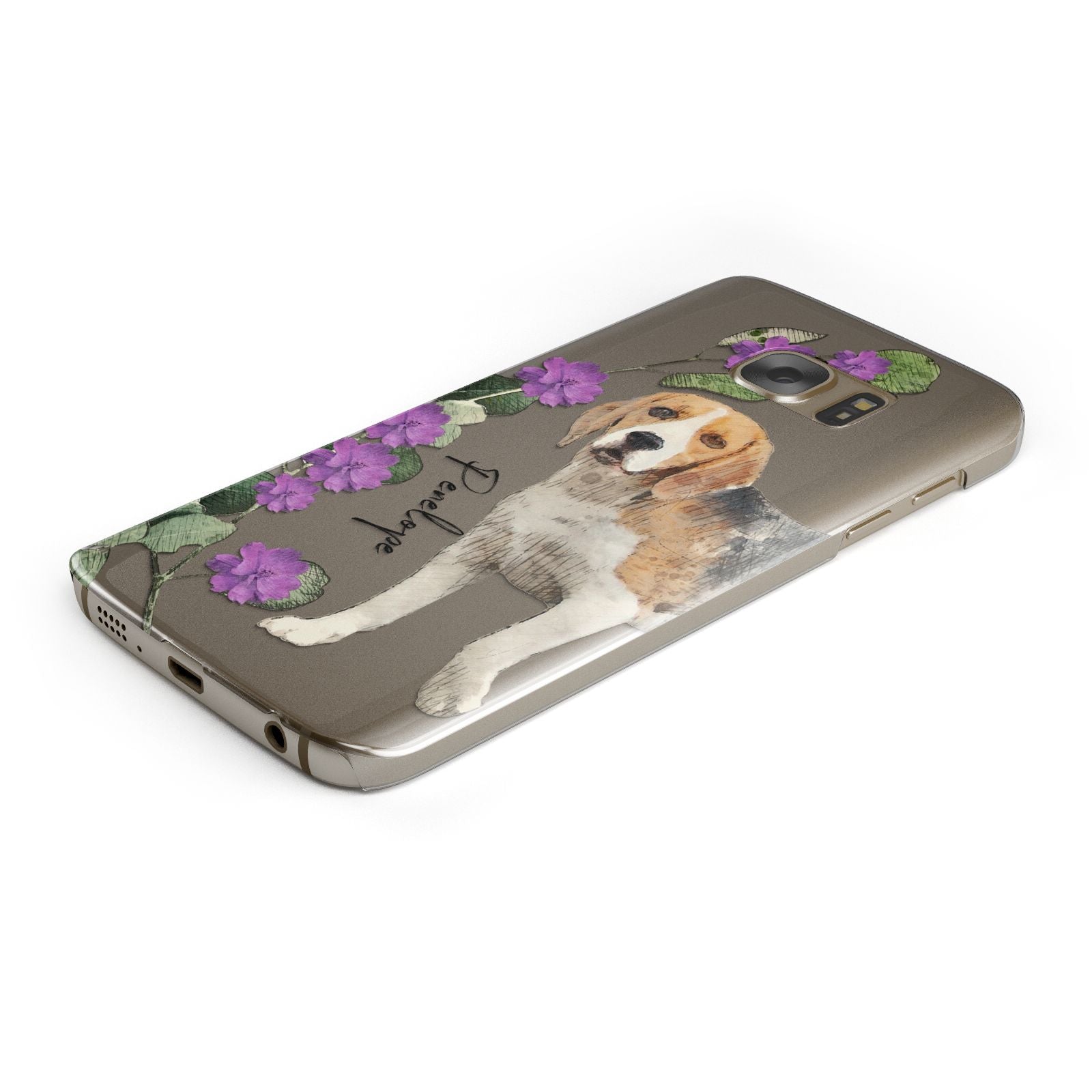 Personalised Dog Samsung Galaxy Case Bottom Cutout