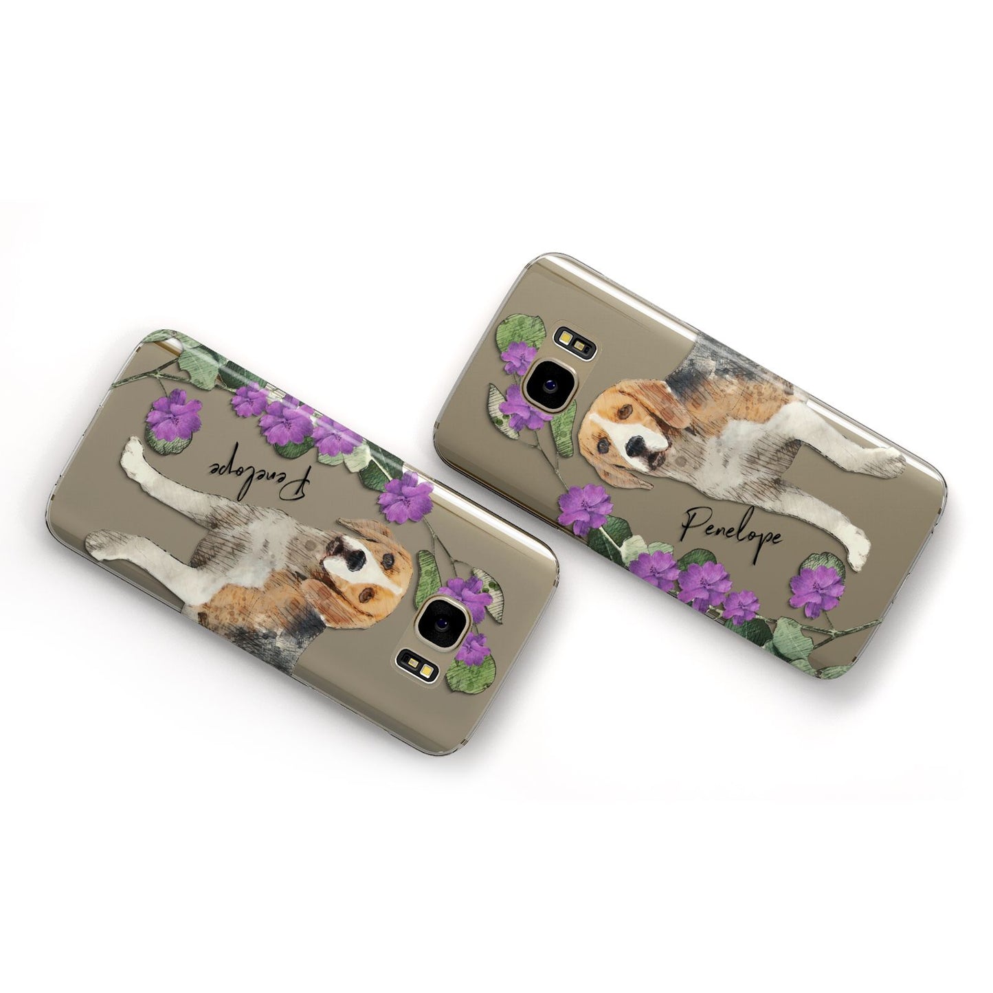 Personalised Dog Samsung Galaxy Case Flat Overview