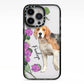 Personalised Dog iPhone 13 Pro Black Impact Case on Silver phone