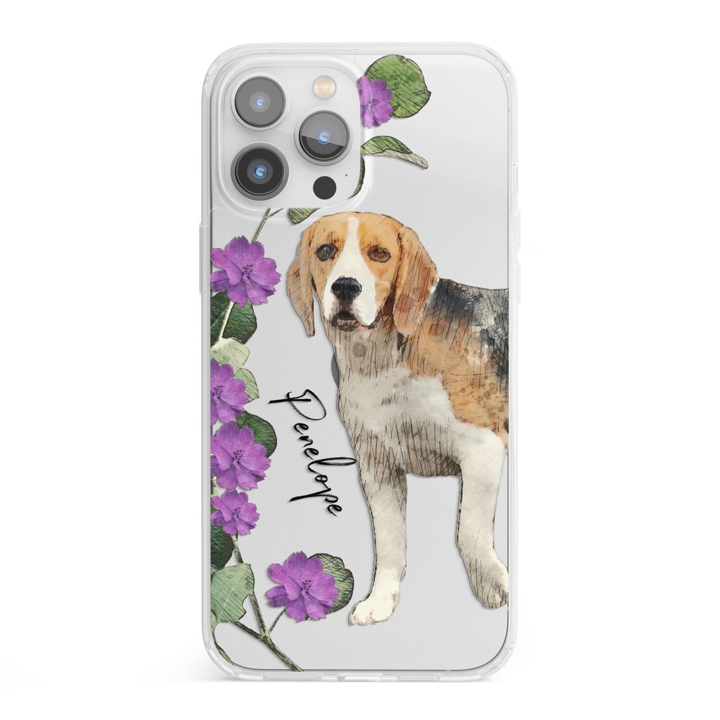 Personalised Dog iPhone 13 Pro Max Clear Bumper Case