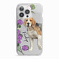Personalised Dog iPhone 13 Pro TPU Impact Case with White Edges
