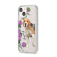 Personalised Dog iPhone 14 Clear Tough Case Starlight Angled Image