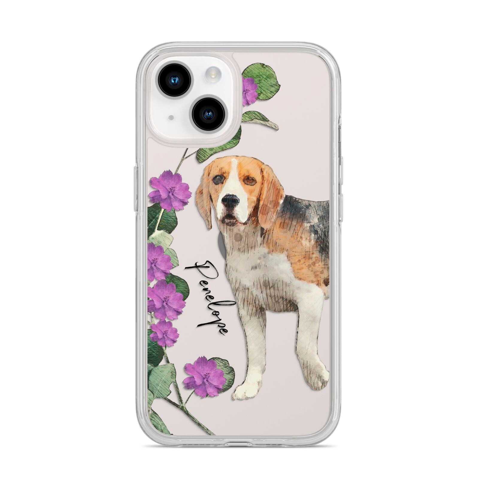 Personalised Dog iPhone 14 Clear Tough Case Starlight