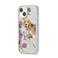 Personalised Dog iPhone 14 Glitter Tough Case Starlight Angled Image