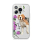 Personalised Dog iPhone 14 Pro Clear Tough Case Silver