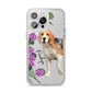 Personalised Dog iPhone 14 Pro Max Clear Tough Case Silver