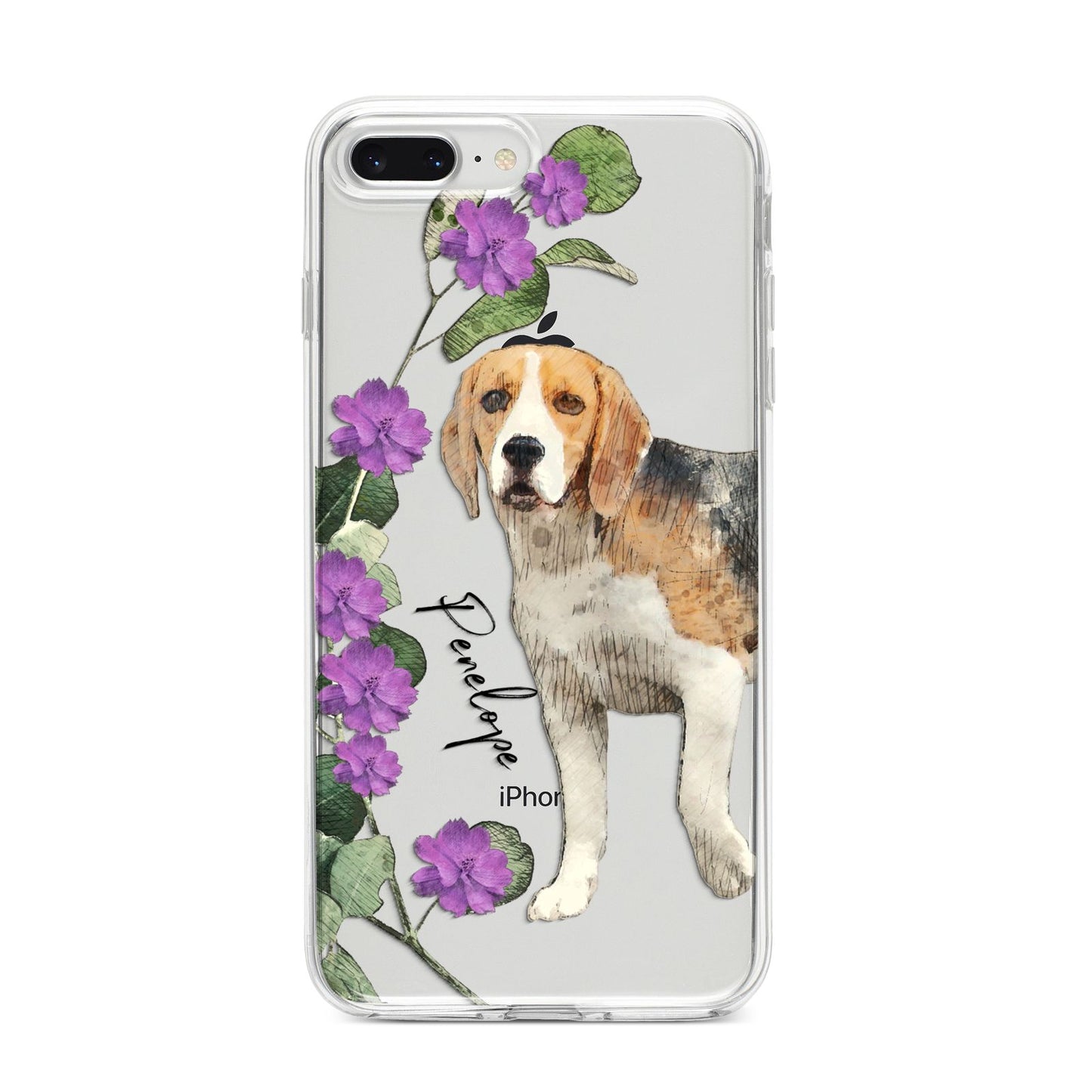 Personalised Dog iPhone 8 Plus Bumper Case on Silver iPhone