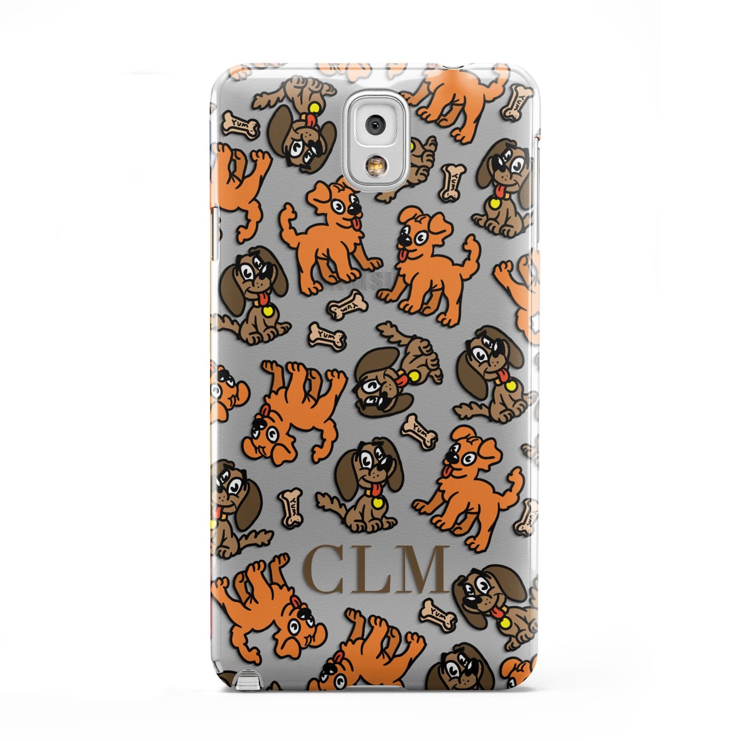 Personalised Dogs Initials Clear Samsung Galaxy Note 3 Case