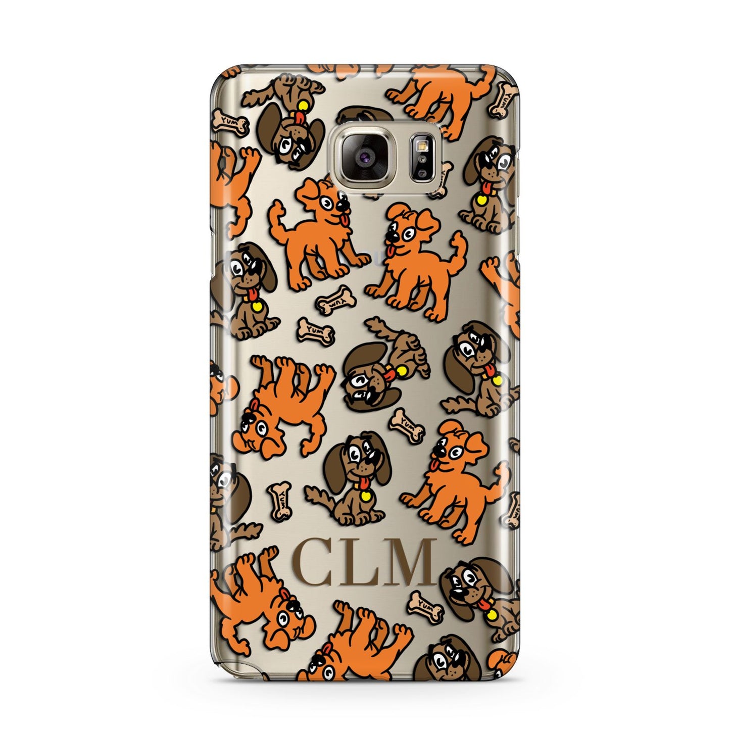 Personalised Dogs Initials Clear Samsung Galaxy Note 5 Case