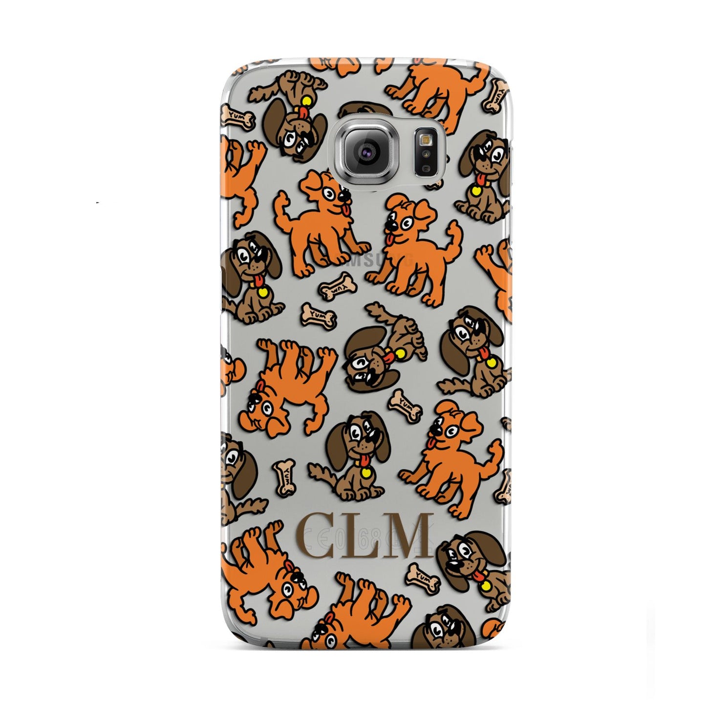 Personalised Dogs Initials Clear Samsung Galaxy S6 Case
