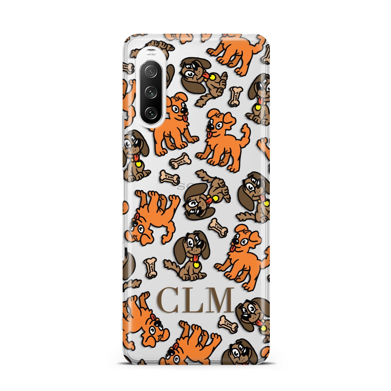 Personalised Dogs Initials Clear Sony Xperia 10 III Case