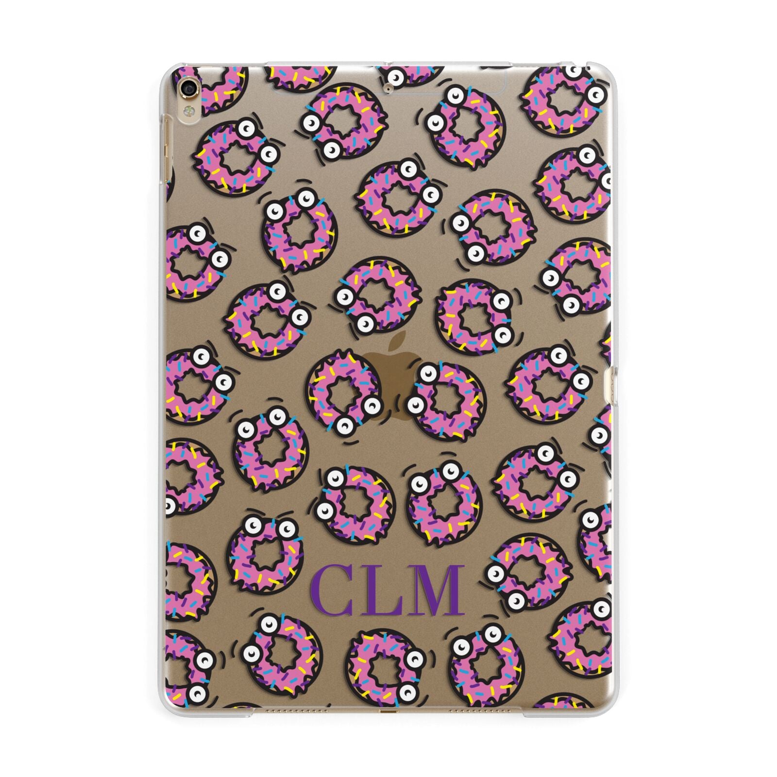 Personalised Donut Initials Apple iPad Gold Case