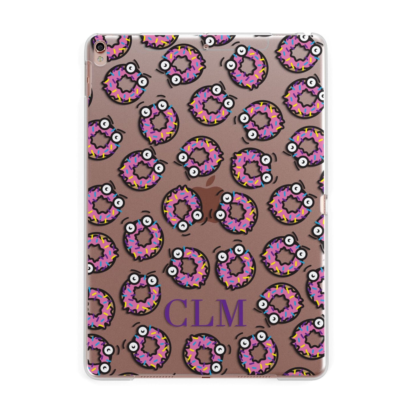 Personalised Donut Initials Apple iPad Rose Gold Case