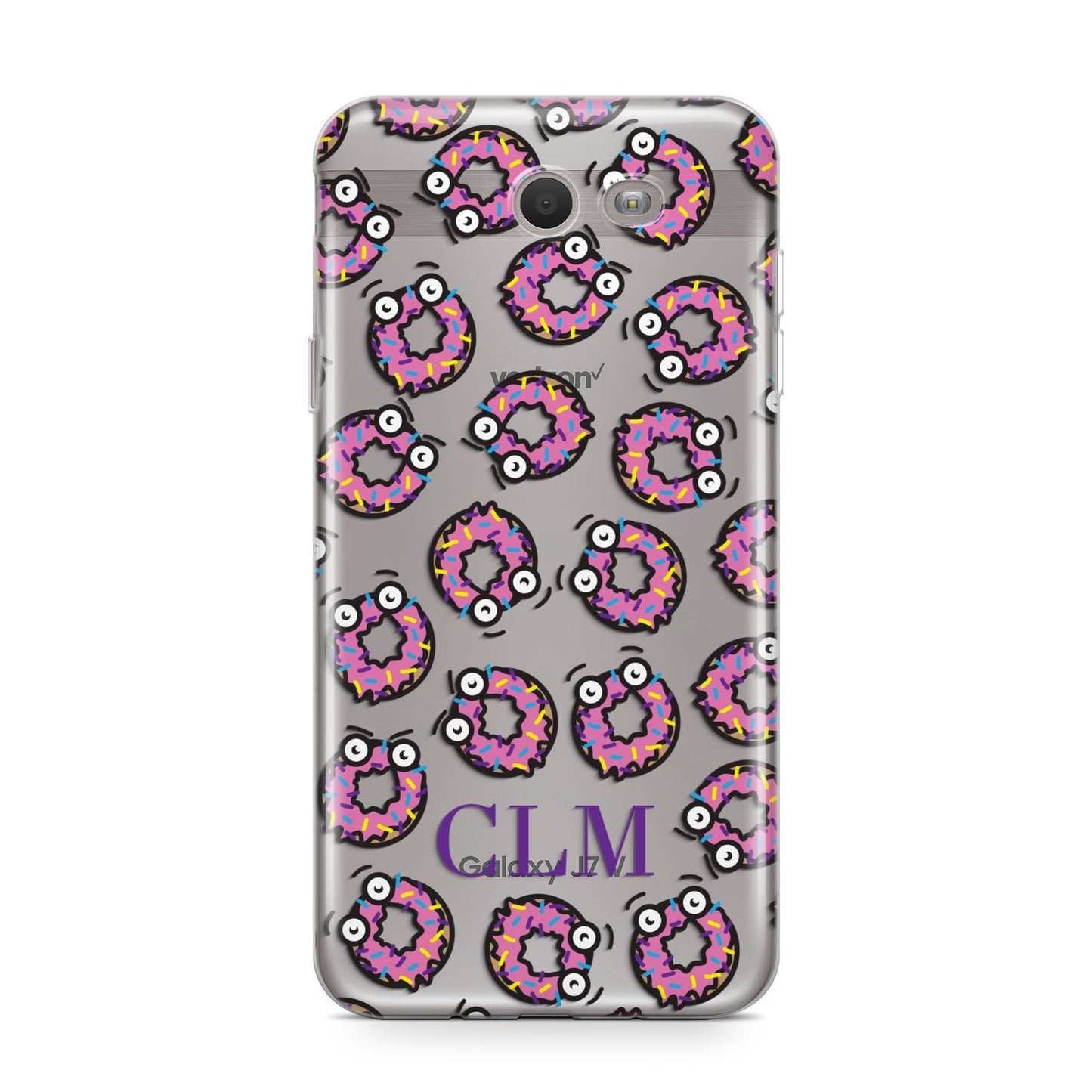 Personalised Donut Initials Samsung Galaxy J7 2017 Case