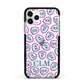 Personalised Donut Police Initials Apple iPhone 11 Pro in Silver with Black Impact Case