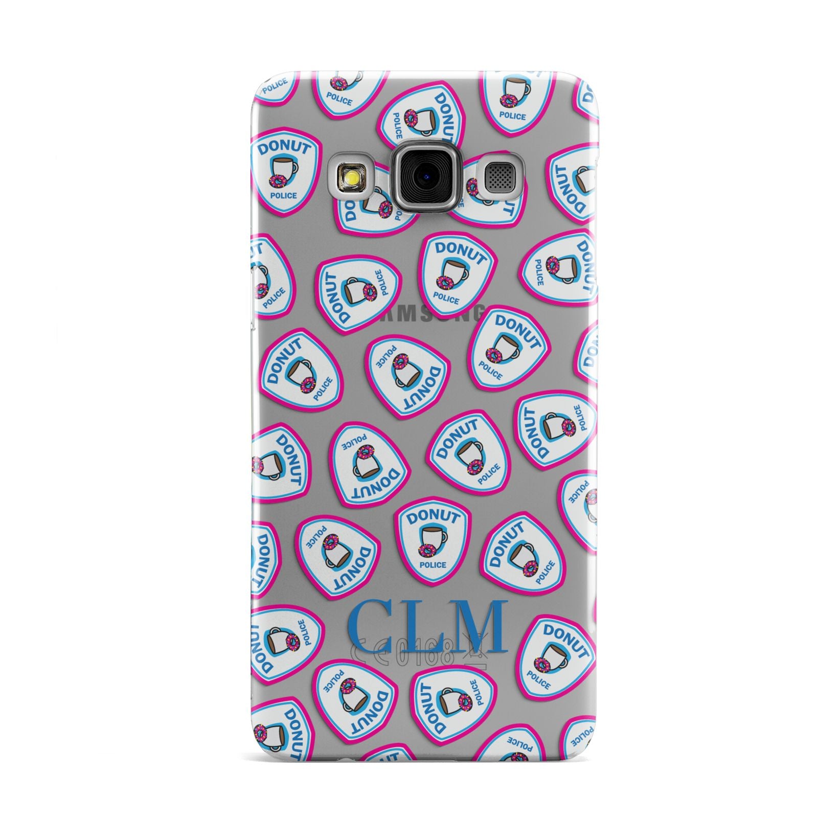 Personalised Donut Police Initials Samsung Galaxy A3 Case
