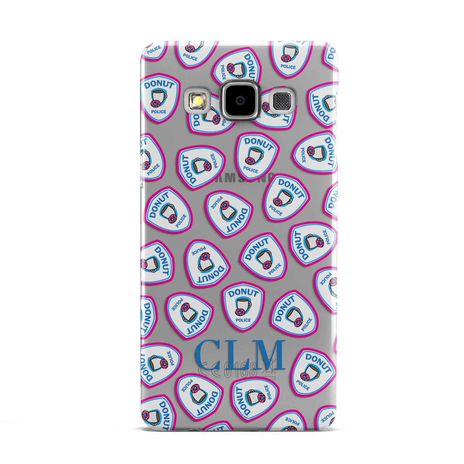 Personalised Donut Police Initials Samsung Galaxy A5 Case