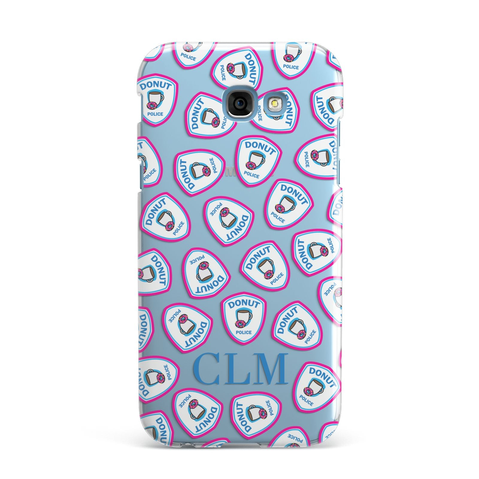 Personalised Donut Police Initials Samsung Galaxy A7 2017 Case