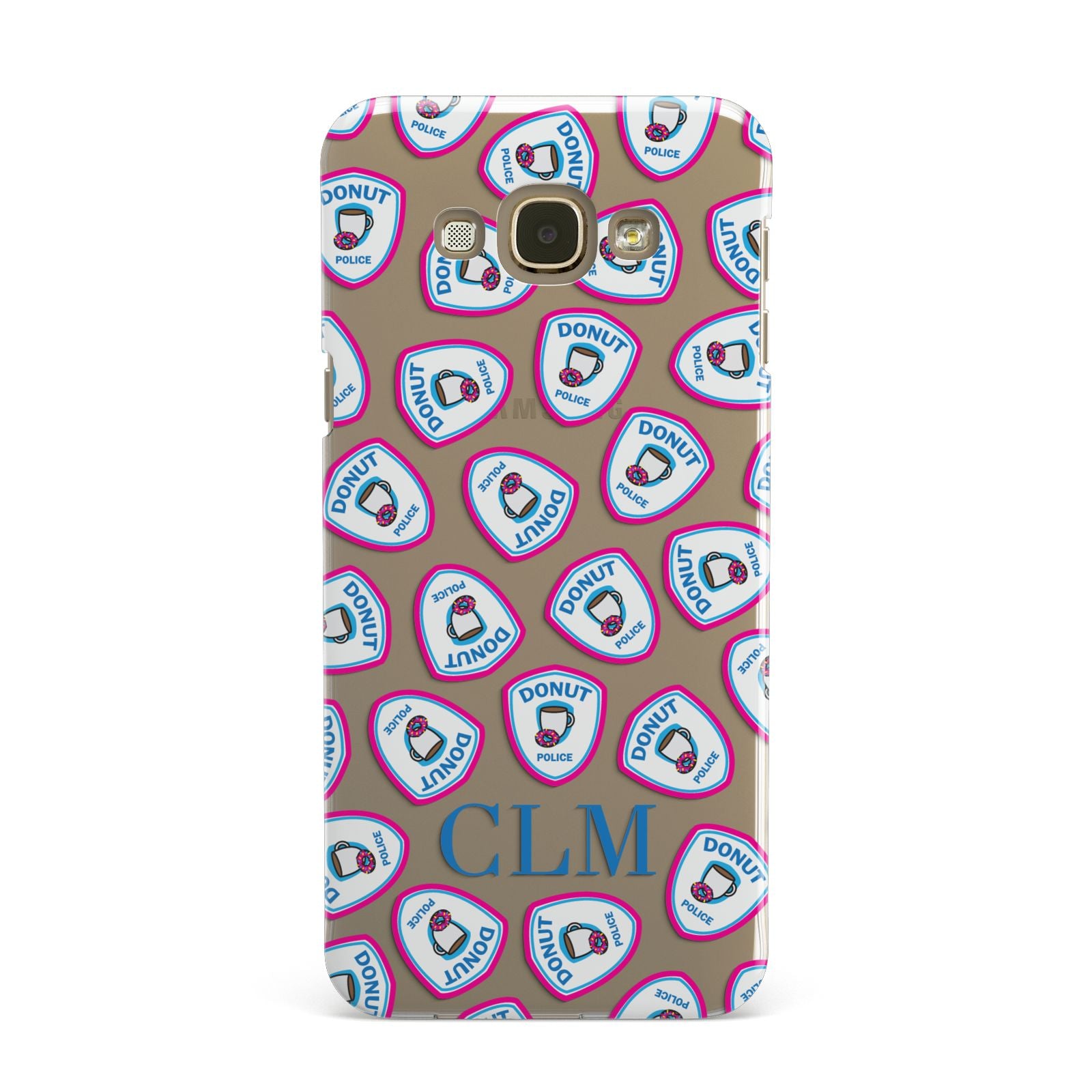 Personalised Donut Police Initials Samsung Galaxy A8 Case