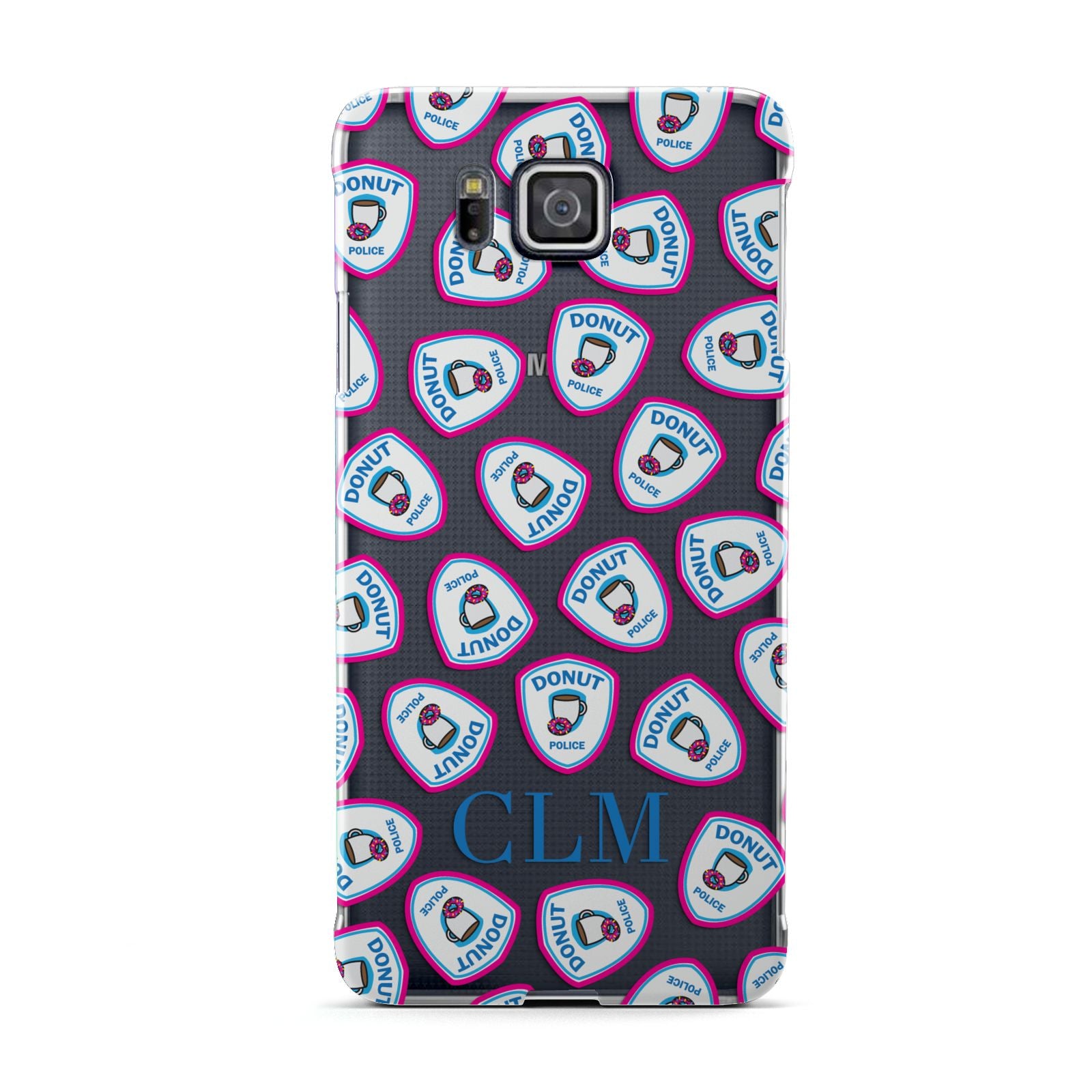 Personalised Donut Police Initials Samsung Galaxy Alpha Case