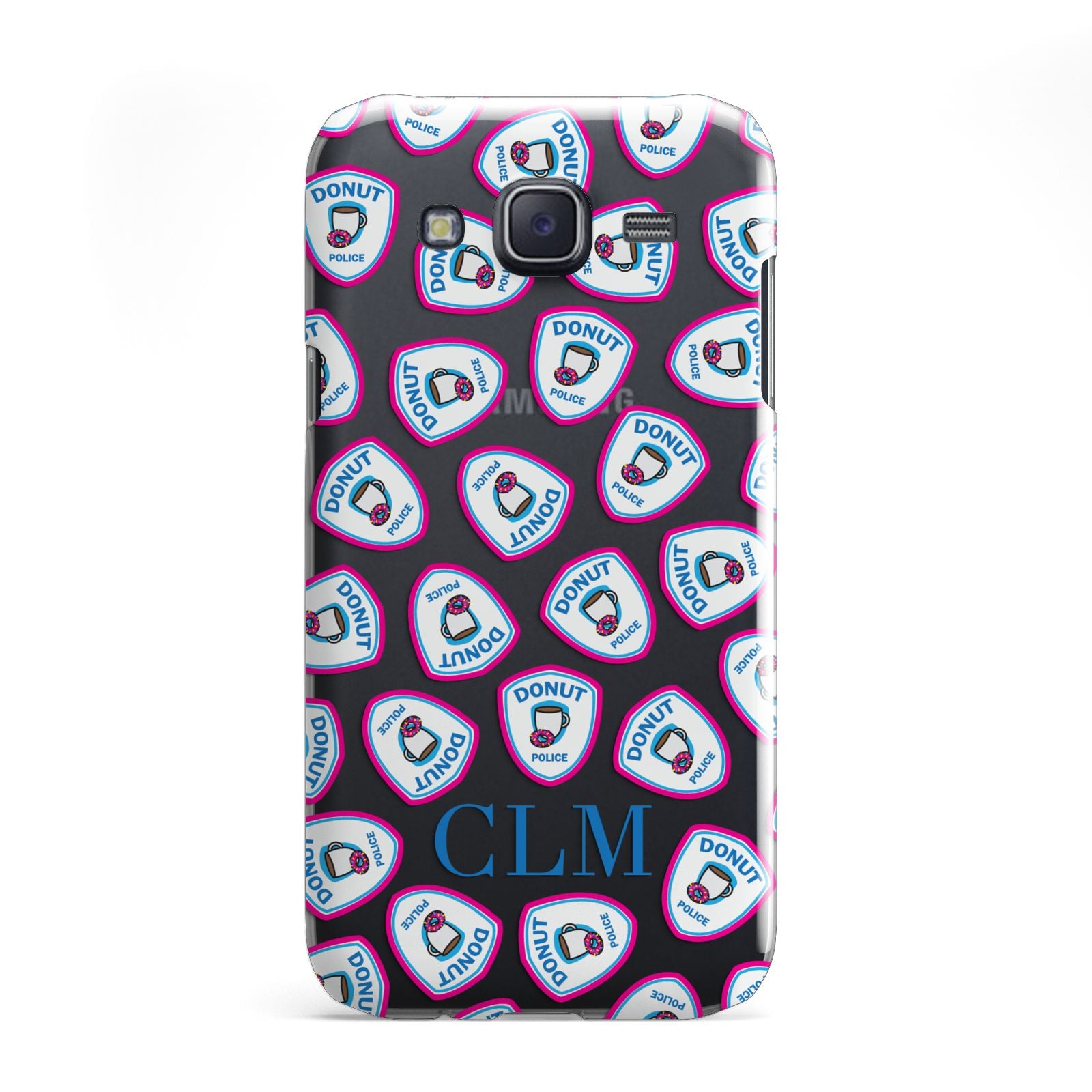 Personalised Donut Police Initials Samsung Galaxy J5 Case