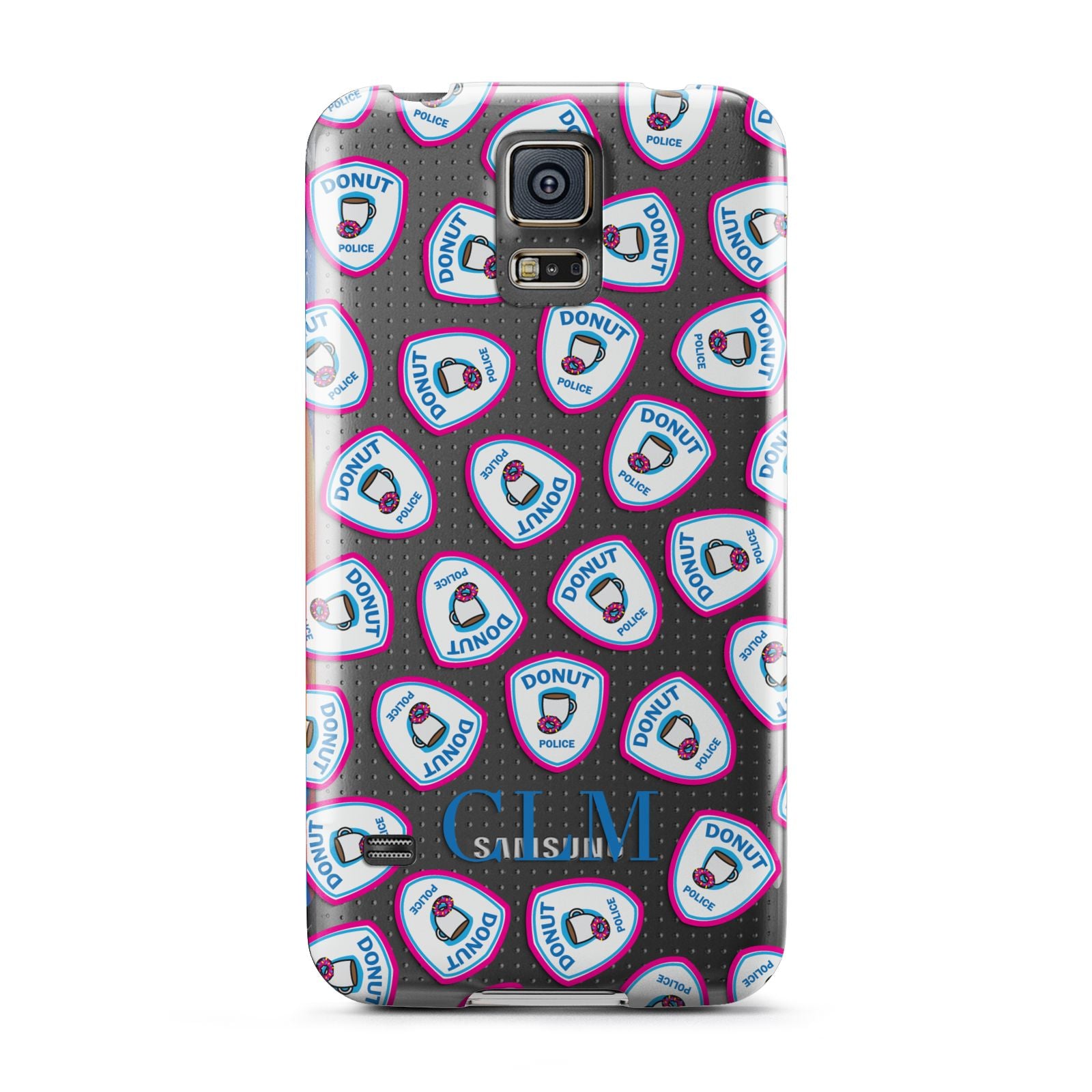 Personalised Donut Police Initials Samsung Galaxy S5 Case