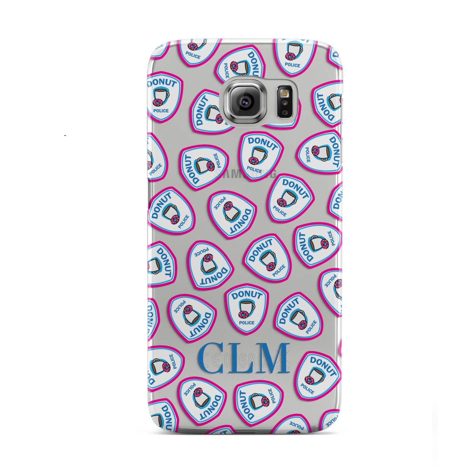 Personalised Donut Police Initials Samsung Galaxy S6 Case