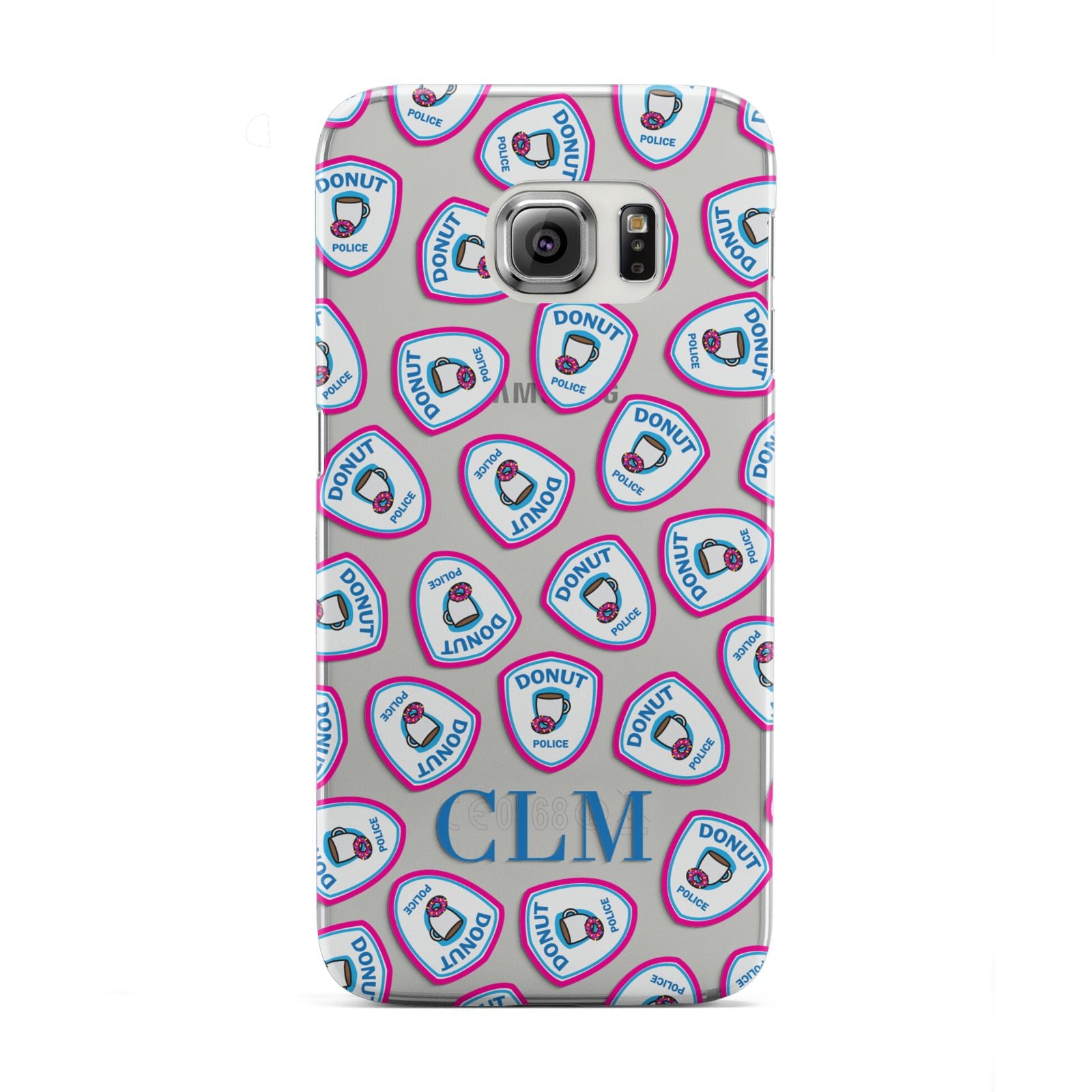 Personalised Donut Police Initials Samsung Galaxy S6 Edge Case