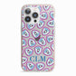 Personalised Donut Police Initials iPhone 13 Pro TPU Impact Case with Pink Edges