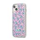 Personalised Donut Police Initials iPhone 14 Plus Clear Tough Case Starlight Angled Image