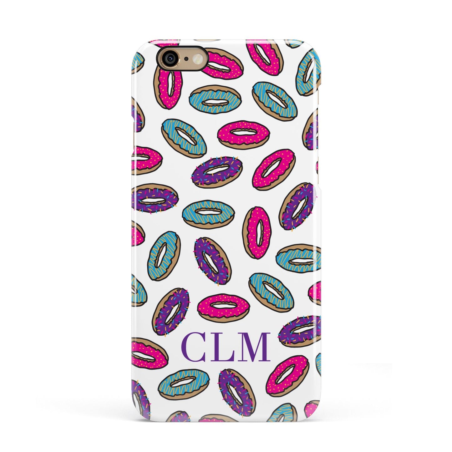 Personalised Donuts Initials Apple iPhone 6 3D Snap Case