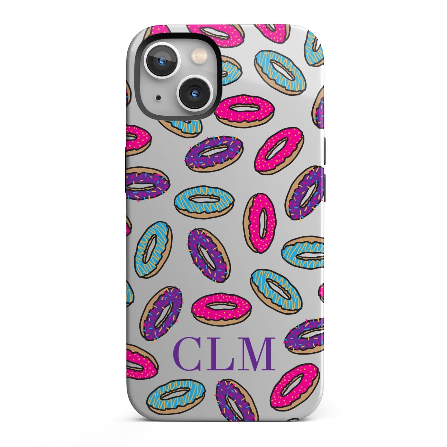 Personalised Donuts Initials iPhone 13 Full Wrap 3D Tough Case